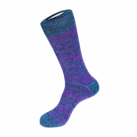 Striped Boot Socks // Blue + Purple