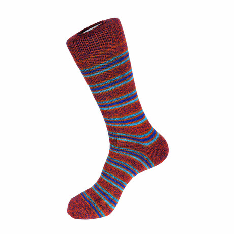 Striped Boot Socks // Red + Multicolor