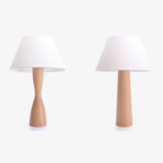 Beech Table Lamp Set // Woman & Man