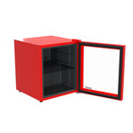 Countertop Bar Fridge // Glass Door // Red