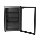 Freestanding Beverage Refrigerator + LED Lights // Glass Door // Black