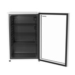 Freestanding Beverage Refrigerator + LED Lights // Glass Door // White