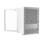 Freestanding Beverage Refrigerator + LED Lights // Glass Door // White