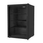 Freestanding Beverage Refrigerator + LED Lights // Glass Door // Black