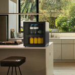 Countertop Bar Fridge // Glass Door // Black