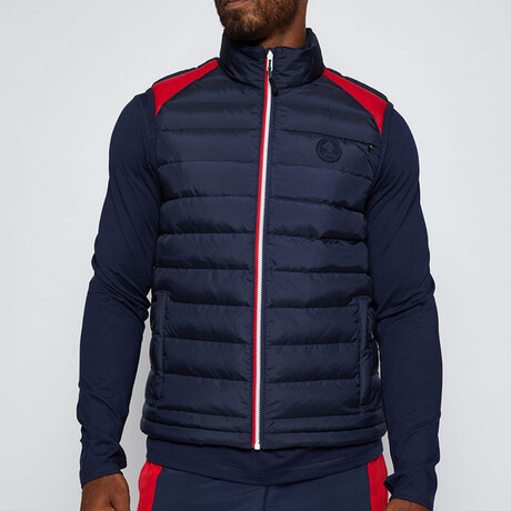 Therma Vest // Navy + Red (S)