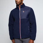 Lead Reversible Sherpa Jacket // Navy + Red (S)