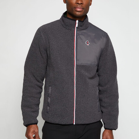 Lead Reversible Sherpa Jacket // Charcoal + Mountain Green (S)