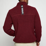 Lead Reversible Sherpa Jacket // Burgundy + Deep Sea (S)