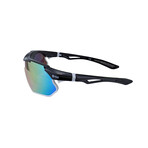 SUNRAY Sport Sunglasses (Glass Color: Red - Frame Color: Black)