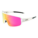 SUNWAVE Sport Sunglasses (Glass Color: Red - Frame Color: Black)