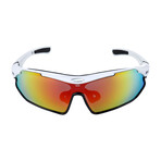 SUNRAY Sport Sunglasses (Glass Color: Red - Frame Color: Black)
