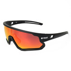 SUNRISE Sport Sunglasses (Glass Color: Red - Frame Color: Black)
