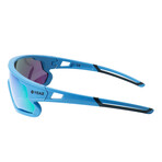 SUNRISE Sport Sunglasses (Glass Color: Red - Frame Color: Black)
