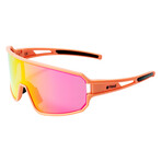 SUNWAVE Sport Sunglasses (Glass Color: Red - Frame Color: Black)