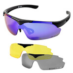 SUNUP SET Magnetic Sports Sunglasses (Glass Color: Blue - Frame Color: Black)