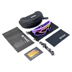 SUNRISE Sport Sunglasses (Glass Color: Red - Frame Color: Black)