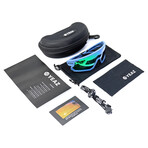 SUNRISE Sport Sunglasses (Glass Color: Red - Frame Color: Black)