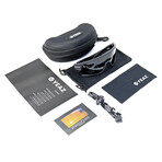 SUNRISE Sport Sunglasses (Glass Color: Red - Frame Color: Black)