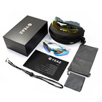 SUNUP SET Magnetic Sports Sunglasses (Glass Color: Blue - Frame Color: Black)