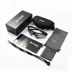 SUNUP Magnetic Sports Sunglasses (Glass Color: Grey - Frame Color: Black)