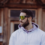 SUNSPARK Sport Sunglasses (Glass Color: Green - Frame Color: Black)