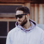 SUNSPARK Sport Sunglasses (Glass Color: Green - Frame Color: Black)