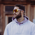 SUNSPARK Sport Sunglasses (Glass Color: Green - Frame Color: Black)