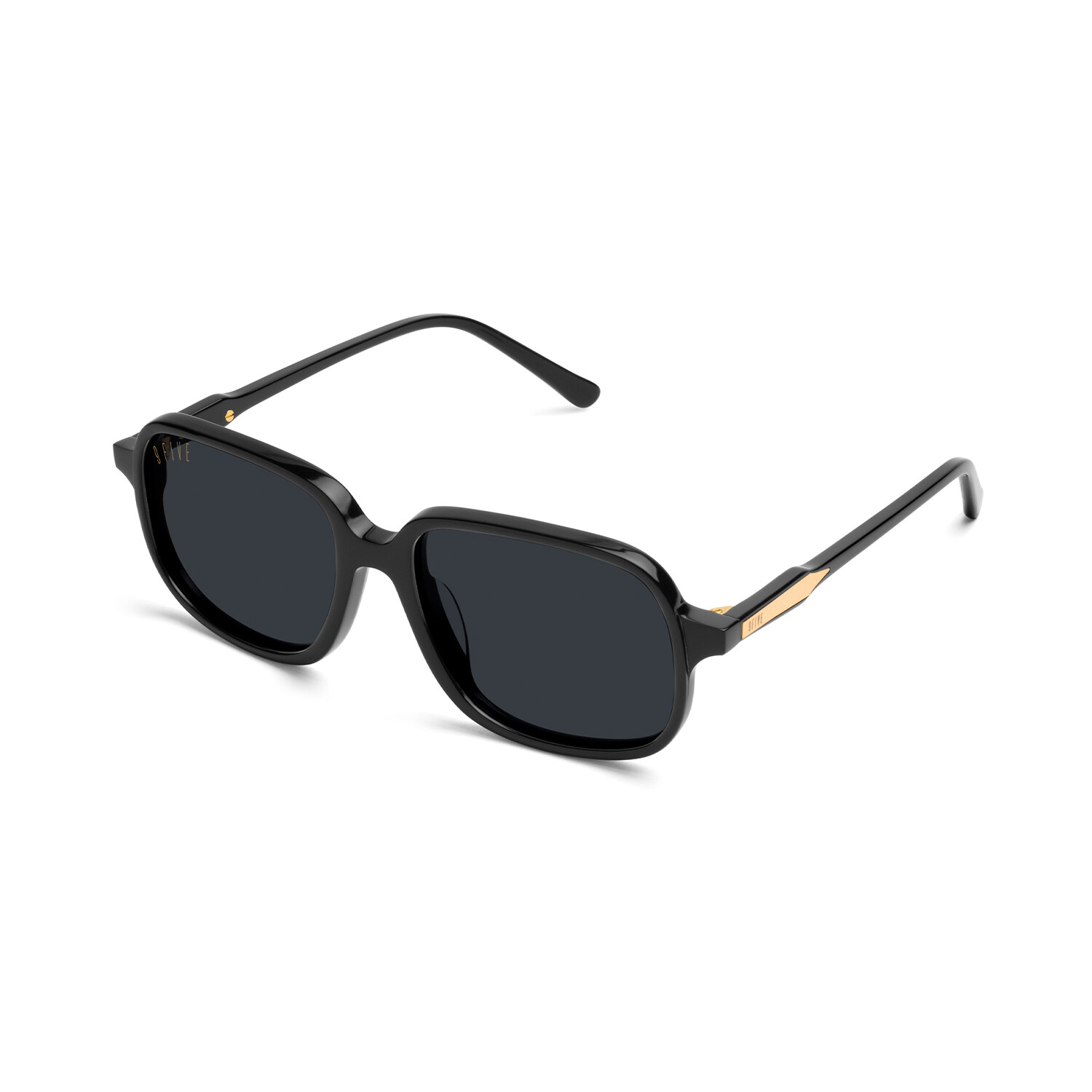Unisex Fronts Sunglasses // Black + 24k Gold - 9five - Touch of Modern
