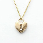 Tiffany & Co. // 18k Rose Gold Heart Lock Necklace // 16.14" // Store Display