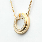 Tiffany & Co. // 18k Rose Gold T-Circle Diamond + Shell Necklace // 15.94"-17.91" // Store Display