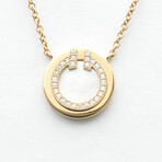 Tiffany & Co. // 18k Rose Gold T-Circle Diamond + Shell Necklace // 15.94"-17.91" // Store Display