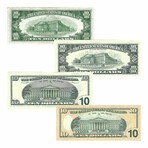 Evolution of the $10 Bill // Set of 4 // 1934-Present // Lightly Circulated