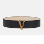 Benny Versace Belts // Black + Gold