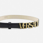 Ian Versace Belts // Black + Gold