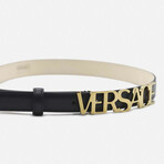 Ian Versace Belts // Black + Gold