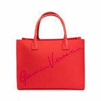 Versace Women's Cotton Tote // Red