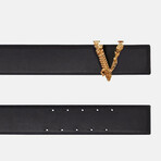 Benny Versace Belts // Black + Gold