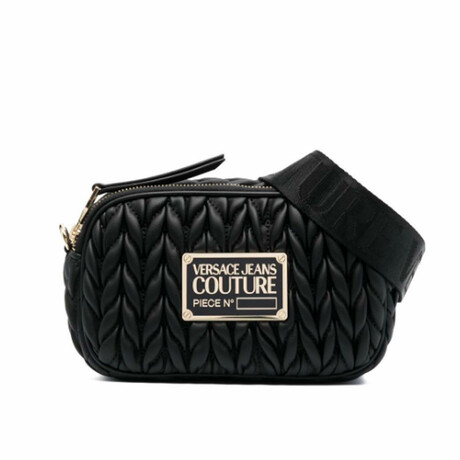 Versace Jeans Crossbody Bag Couture Women Polyurethane // Black + Gold