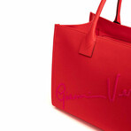 Versace Women's Cotton Tote // Red