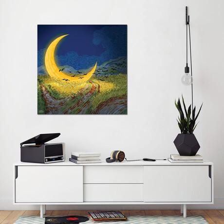 A Moon In The Last Night by Alireza Karimi Moghaddam (12"H x 12"W x 1.5"D)