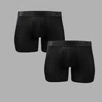 ALPHX Everyday Comfort // ATHLTC Boxer Brief // 2 Pack // Midnight Black (Medium)