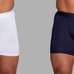 ALPHX Everyday Comfort // ATHLTC Boxer Brief // 2 Pack // Maritime Navy + Frost White (Medium)