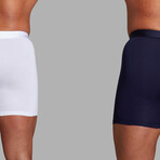 ALPHX Everyday Comfort // ATHLTC Boxer Brief // 2 Pack // Maritime Navy + Frost White (Medium)