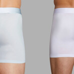 ALPHX Everyday Comfort // MDRN Boxer Brief // 2 Pack // Glacier Blue + Frost White (Small)