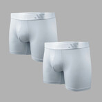 ALPHX Everyday Comfort // MDRN Boxer Brief // 2 Pack // Glacier Blue (Small)
