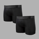 ALPHX Everyday Comfort // MDRN Boxer Brief // 2 Pack // Midnight Black (Small)