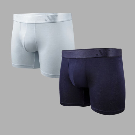ALPHX Everyday Comfort // MDRN Boxer Brief // 2 Pack // Maritime Navy + Glacier Blue (Small)