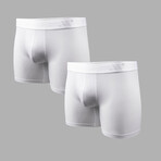 ALPHX Everyday Comfort // MDRN Boxer Brief // 2 Pack // Frost White (Small)