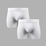 ALPHX Everyday Comfort // ATHLTC Boxer Brief // 2 Pack // Frost White (Medium)